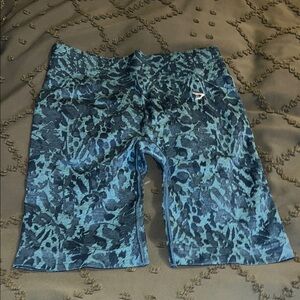 Gymshark Blue Patterned Bike Shorts